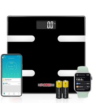 5Core Digital Bathroom Scale for Body Weight Fat Smart Bluetooth w/ Battery - $17.45