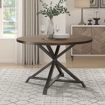 Lexicon Mardis Round Dining Table, Burnished Brown/Gray - £139.87 GBP