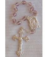 Purple glass beads mini Rosary - $15.00