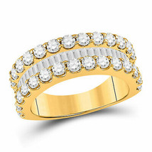 14kt Yellow Gold Womens Baguette Diamond Anniversary Ring 2-5/8 Cttw - £2,484.96 GBP