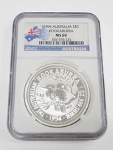 1994 Australia Dollar Silver Kookaburra NGC MS 69 - £159.87 GBP