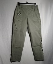 Soft Surroundings Women&#39;s Cargo Faded Green Adjustable Leg Hiking Pants TM - £17.13 GBP