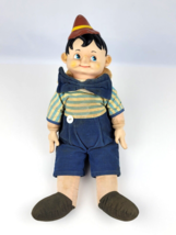Vintage Kinckerbocker Kuddles Pinocchio Doll - 1965 Plush toy rubber Head - $29.69