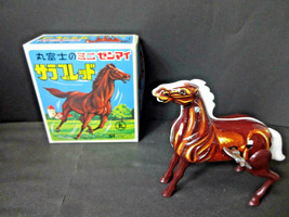 Marufuji Tin Toy Mini Mainspring Thoroughbred Made In Japan Old Toy - £57.27 GBP