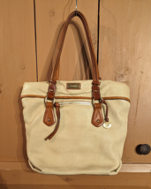 Vintage Brahmin Tan Brown Leather Tote Shoulder Bag Large 14x12&quot; EUC - $145.12