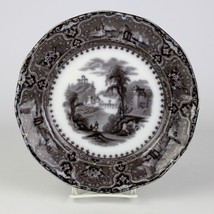John Alcock Vincennes Black Mulberry Flow Dinner Plate, Antique England ... - $35.00