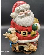 Classic Santa Reindeer Ceramic Cookie Jar Christmas Buchase 2001 - €20,76 EUR