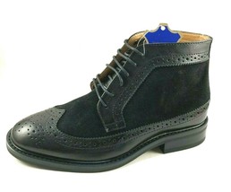 La Milano B51315 Black Leather Lace Up Dress Men&#39;s Ankle Booties - $51.20