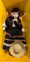 Vintage Dolls Of All Nations No.107 8” Tall/ Hand Painted Ceramic Bisque Mexico - £9.37 GBP