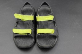 Crocs Unisex Kids Sports Sandals Brown Hook And Loop Iconic Comfort Cut ... - $19.80