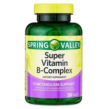 Spring Valley Super Vitamin B-Complex Dietary Supplement Tablets, 250 Count - $13.90