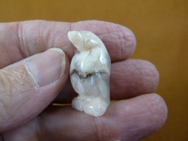 (Y-PEN-510c) little 1&quot; tan white Agate PENGUIN ice baby bird gemstone FI... - £6.70 GBP