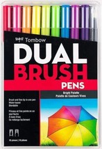 Tombow Professional Dual Brush Pens (9 plus blender pen) Bright Palette ... - $16.95