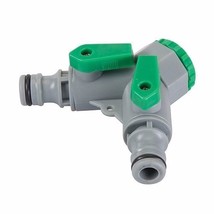 2 WAY TAP CONNECTOR GARDEN HOSE WATER 3/4&quot; BSP 1/2&quot; MALE CONVERT NOZZLE ... - $174.28 MXN