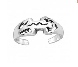 Lizard sterling silver toe ring - $12.86
