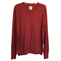 St. John&#39;s Bay V-Neck Pull Over Pullover Sweater ~ Red ~ Sz M ~ Long Sleeve - £10.74 GBP