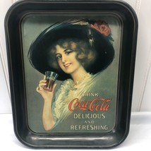 Vintage 1970&#39;s Coca Cola Coke Serving Tray 1912 Hamilton King Girl 11&quot; x 13&quot; - £23.93 GBP