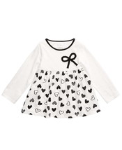 First Impressions Infant Girls Cotton Printed Hearts Tunic,White,6-9 Months - £12.32 GBP