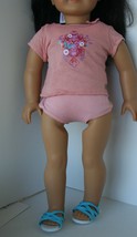 AMERICAN GIRL Shirt for doll, mauve pink with floral pattern EUC - $9.89