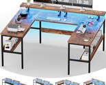 U Shaped Office Desk, Customizable L Shaped Computer Desk With Adjustabl... - $352.99