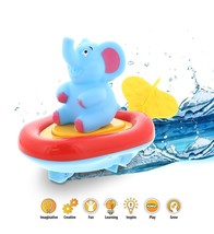 Boat Racer Buddy, Finger Puppet 3-In-1 Pull Go Baby Toddler Bath Toy- El... - $31.99