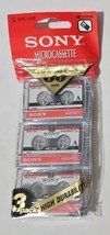 Sony Pack of 3 MC-60 Microcassette Micro Cassette Tapes Dictation 60 Min... - £9.59 GBP