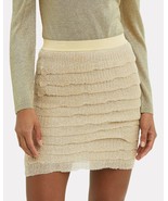 Missoni Tiered Ruffle Gold Metallic Knit Mini Skirt sz 42 $755 NWT - $231.14 CAD