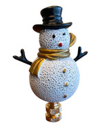 4&quot;H Silver and Gold Christmas Snowman Lamp Finial - £24.03 GBP