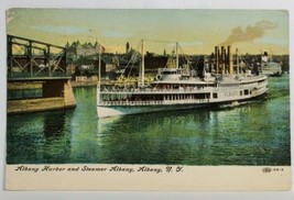 Albany Harbor and Steamer New York 1908 to Philadelphia Postcard T4 - $4.95