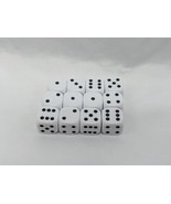 Lot Of (12) D6 White Dice With Black Pips  - $13.58 CAD