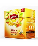 6x Lipton Tea Peach &amp; Mango = 120 Pyramid Tea/Infusion (6 Boxes x 20 Tea... - £19.46 GBP