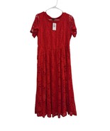 NWT Torrid Women&#39;s Red Lace Fit &amp; Flare Dress, Size L (12) - $61.80 CAD