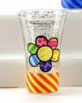 Romero Britto Flower Shot Glass Rare Retired Collectible Bar Shooters #331652 