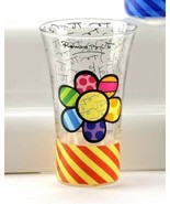 Romero Britto Flower Shot Glass Rare Retired Collectible Bar Shooters #3... - £38.94 GBP