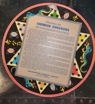 Vintage Metal Tin Ohio Art Chinese Checkers Game Blue Dragons N/Marbles Checkers - £35.30 GBP