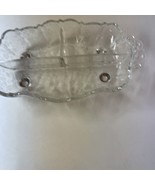 Vintage Cambridge Clear Glass Wildflower 4 Toed 3 Part Divided Relish Dish - $355.23 MXN