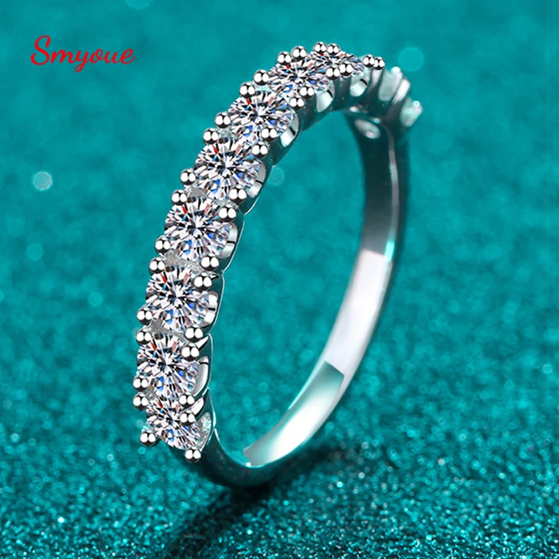 3mm 100% Moissanite Engagement Rings for Women 10pcs Gemstone Half Enternity Sim - £47.09 GBP