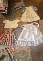 Lot of 6 Pcs Girl Doll Clothes Handmade Dress Skirt W/ Matching Scarves,... - $35.86 CAD