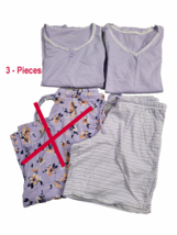  Carole Hochman Women&#39;s 3-Piece Top+Tank+Short Pajama Sleep Set, Purple Size S  - £10.99 GBP