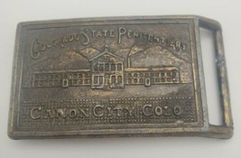 Colorado State Penitentiary Canon City Colorado Vintage Brass Belt Buckle - £19.30 GBP