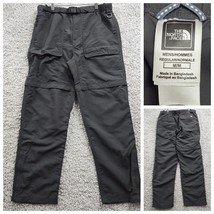 The North Face Pants Men Medium Charcoal Gray Convertible Straight Nylon Hiking - $34.60