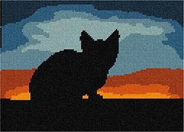 Pepita Needlepoint Canvas: Cat Sunset, 10&quot; x 7&quot; - £40.09 GBP+