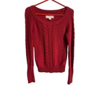 American Eagle Sweater Womens Size L Cable Knit Long Sleeve Round Neck - $16.59