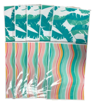 SET OF 10 Tropical Floral Wipe Clean Placemats Reusable 14&quot;x9.5&quot; Indoor/Outdoor - £15.91 GBP