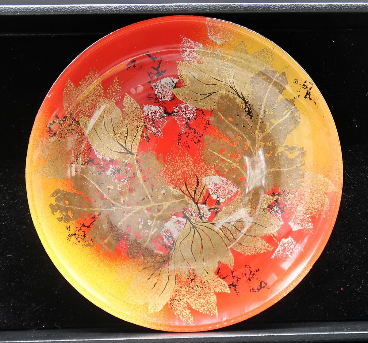 Vtg Corning Hand Painted Decorative Plate Artist Sueaune Virume Fall Colors - $24.99