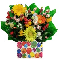 Celebrate Party Gift Box with Hard Candy Bouquet - Great as a Birthday, Thank Yo - £35.45 GBP