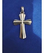 925 Sterling Silver 14K Yellow Gold James Avery Flared Cross Crucifix Pe... - $322.76 CAD