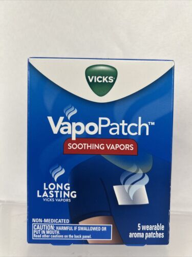 Vicks Vapopatch Long Lasting Soothing Menyhol Vapors Adult 5 Patches COM... - $5.55