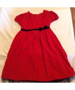 Rosenau dress Size 4T red corduroy holiday short sleeves girls - £12.92 GBP