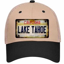 California Lake Tahoe Novelty Khaki Mesh License Plate Hat - £22.92 GBP
